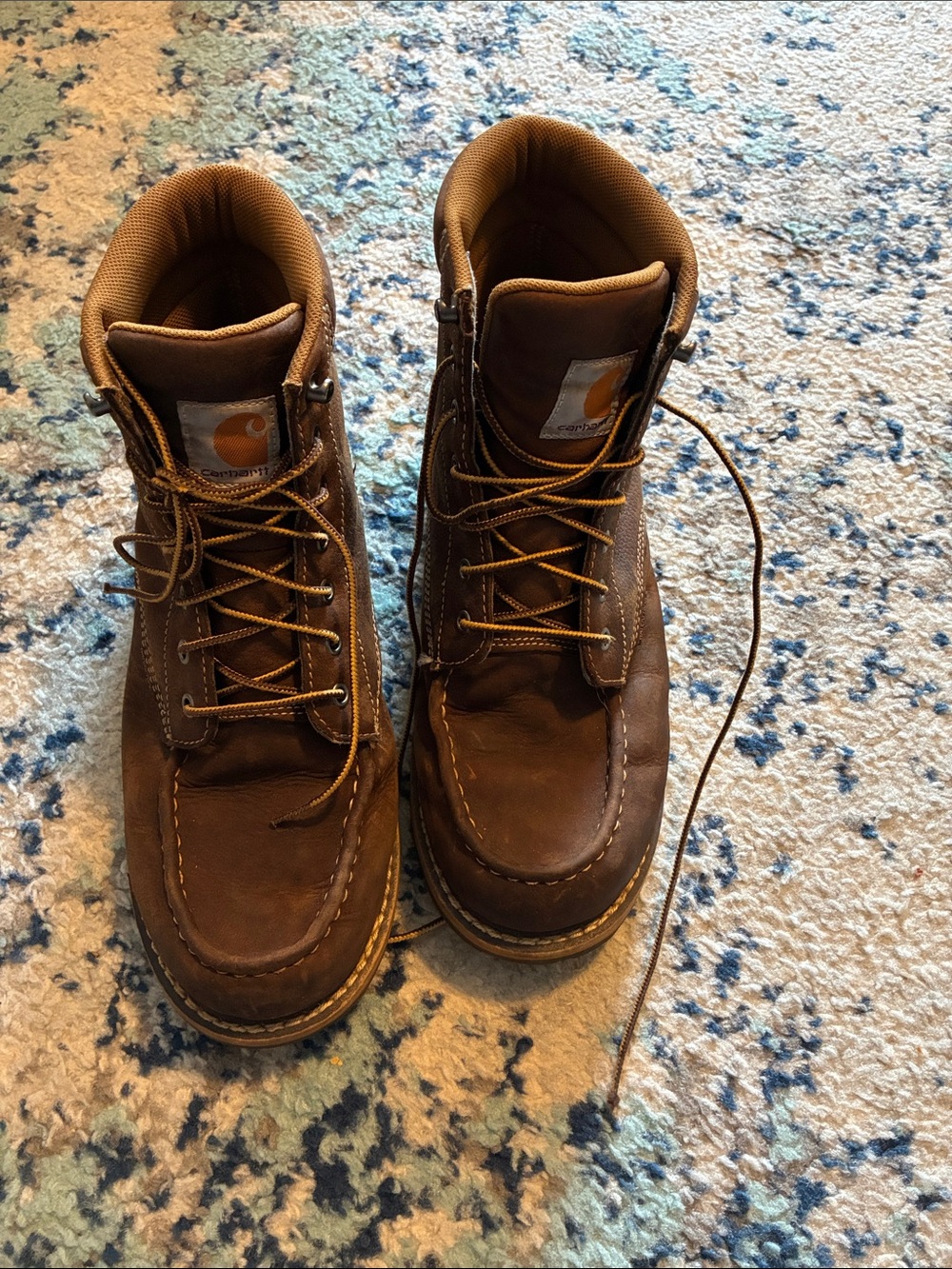 Carhartt CMW6197 Brown Leather melt waterproof Mov Toe Work Boots size 10.5 mens
